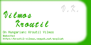 vilmos kroutil business card